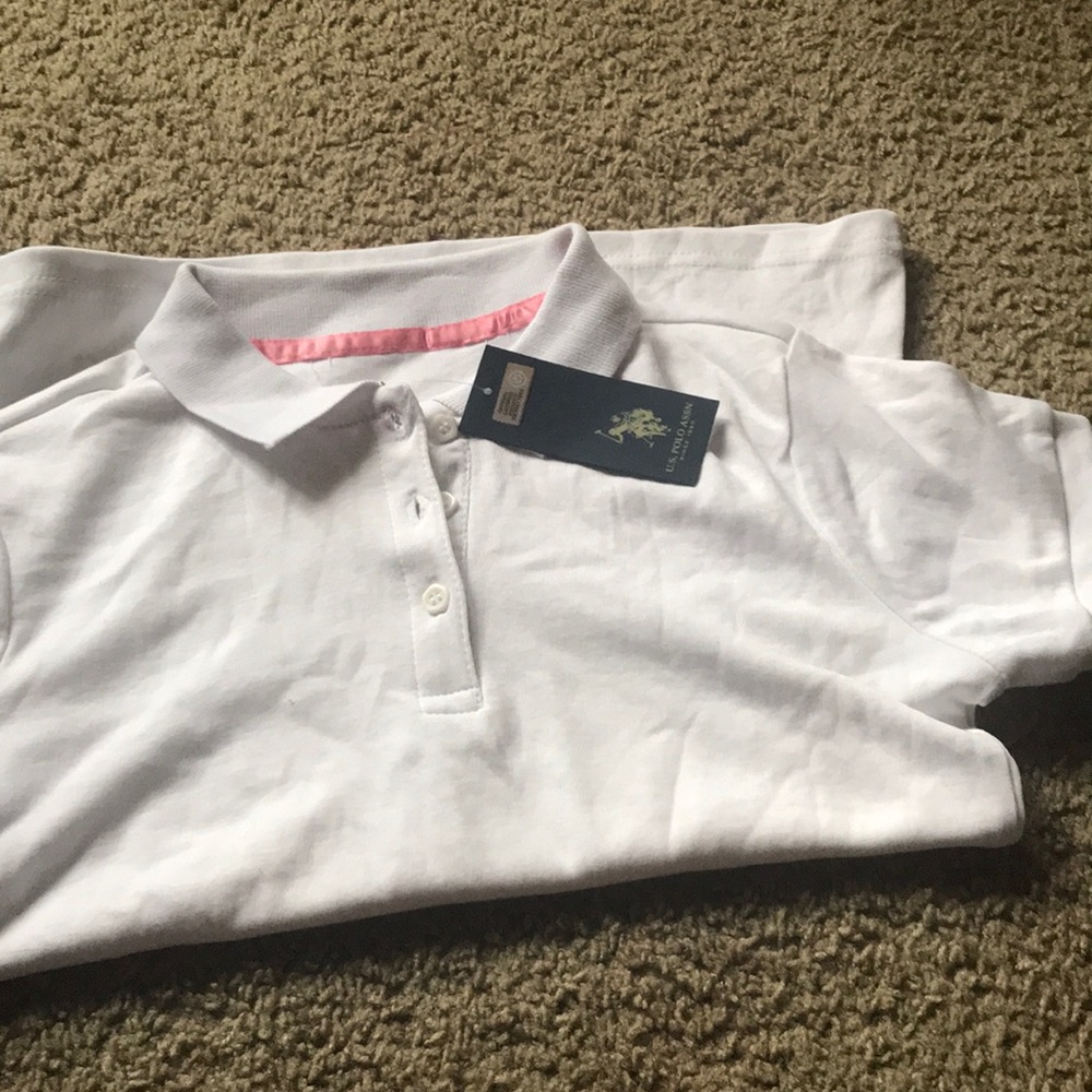 Girls White Uniform Polo